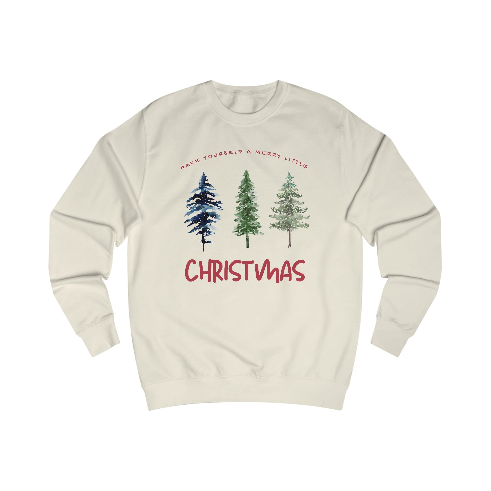 Christmas Tree Minimalist Unisex Sweatshirt - Holiday Gift, Cozy Winter Apparel