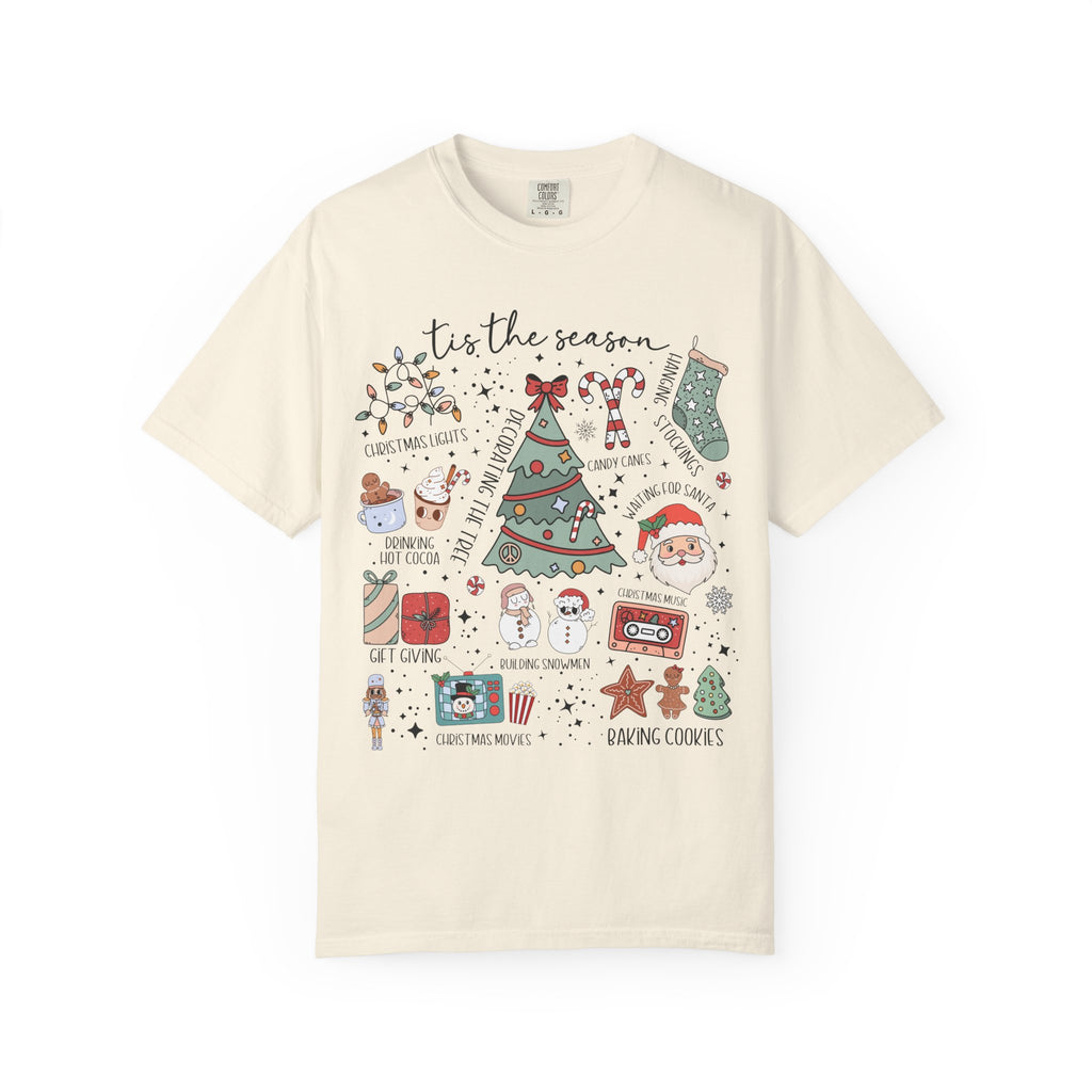 Festive Christmas Doddle Graphic T-Shirt for Holiday Cheer, Unisex Christmas Tee, Gift for Him/Her, Cozy Seasonal Look, Perfect for Winter Celebrations