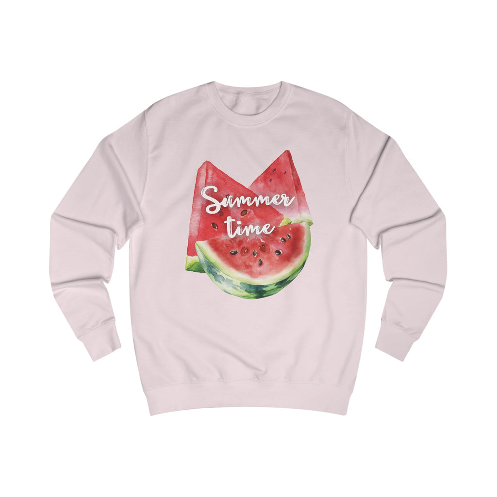 Summer Time Watermelon Unisex Sweatshirt | Cute Casual Apparel | Perfect for Vacation, Beach Days, Summer Parties, Outdoor Fun
