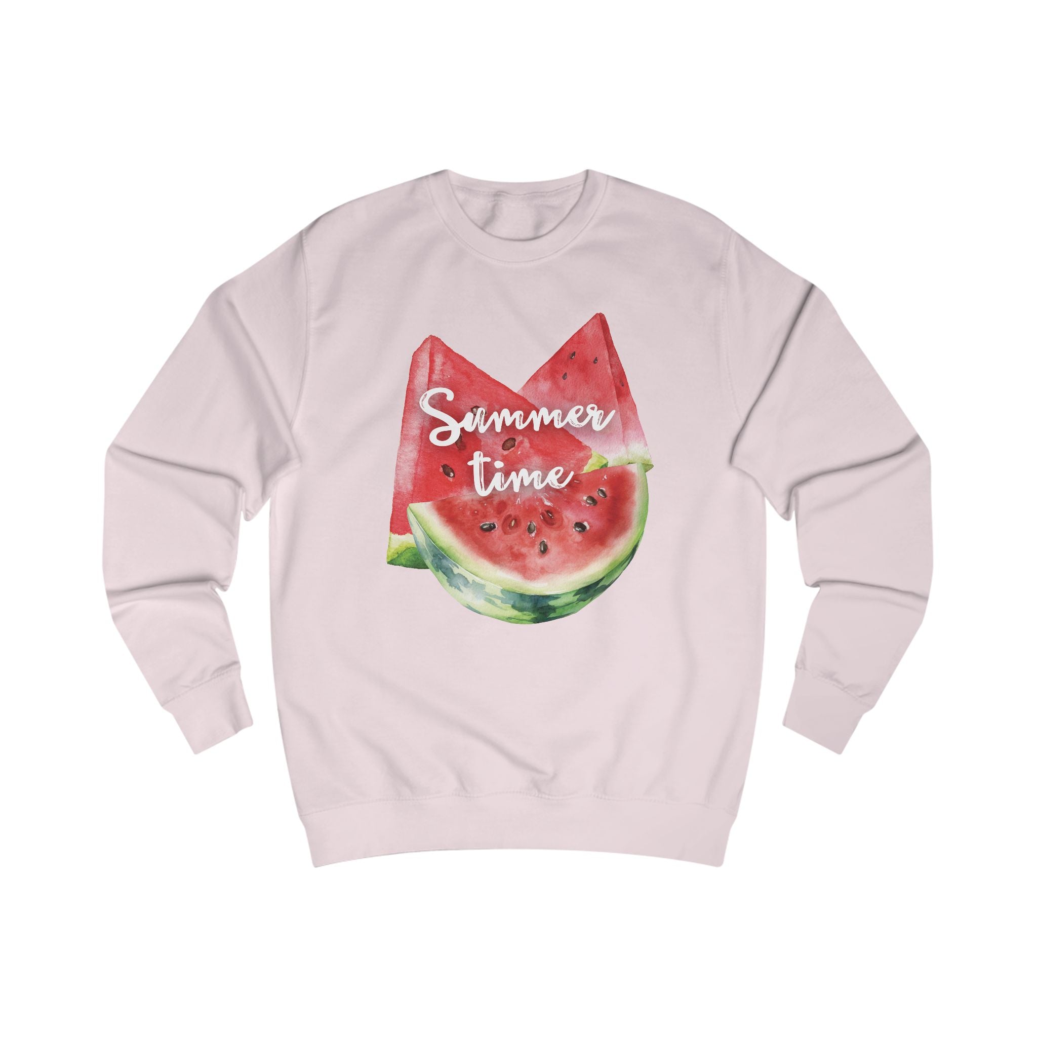 Summer Time Watermelon Unisex Sweatshirt | Cute Casual Apparel | Perfect for Vacation, Beach Days, Summer Parties, Outdoor Fun