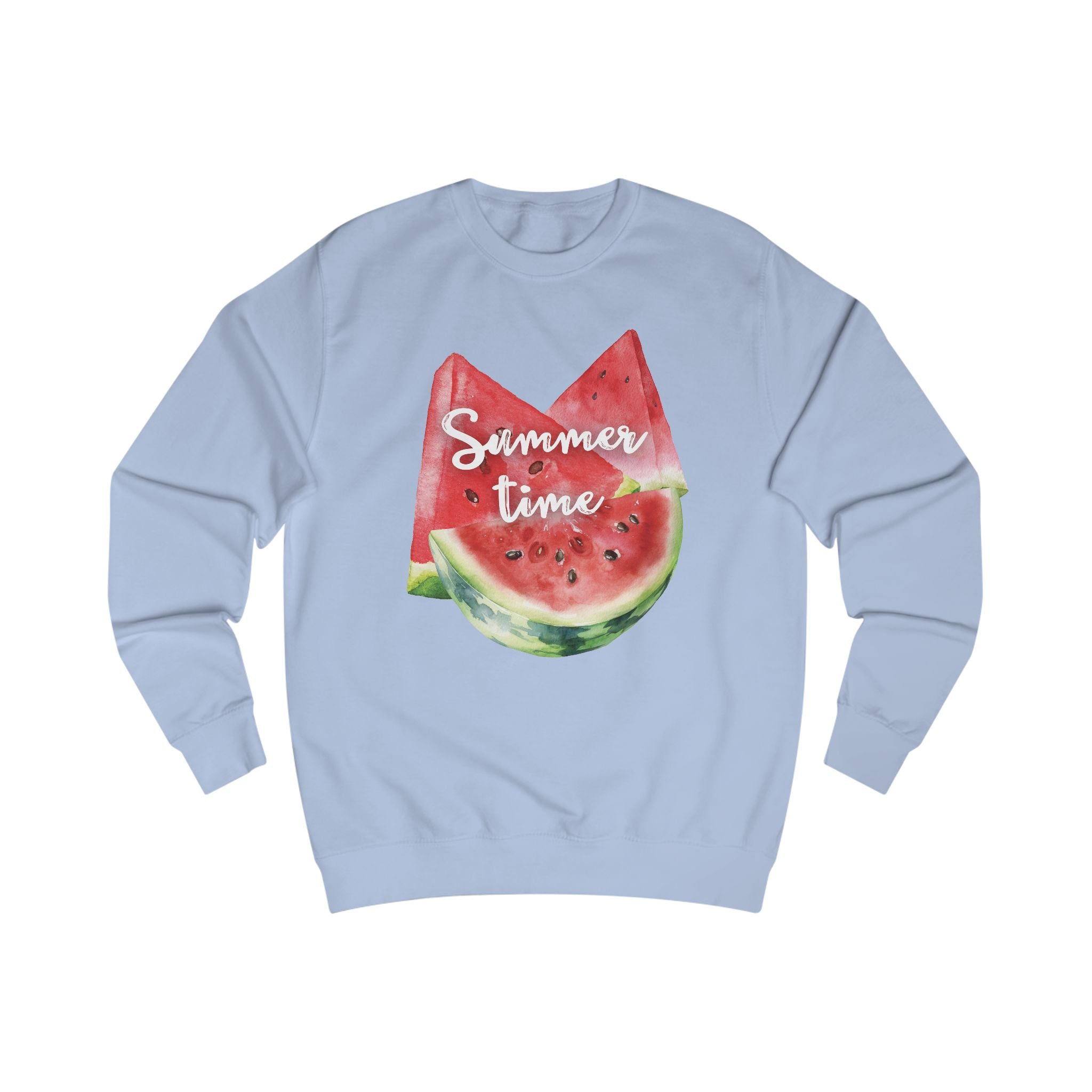 Summer Time Watermelon Unisex Sweatshirt | Cute Casual Apparel | Perfect for Vacation, Beach Days, Summer Parties, Outdoor Fun