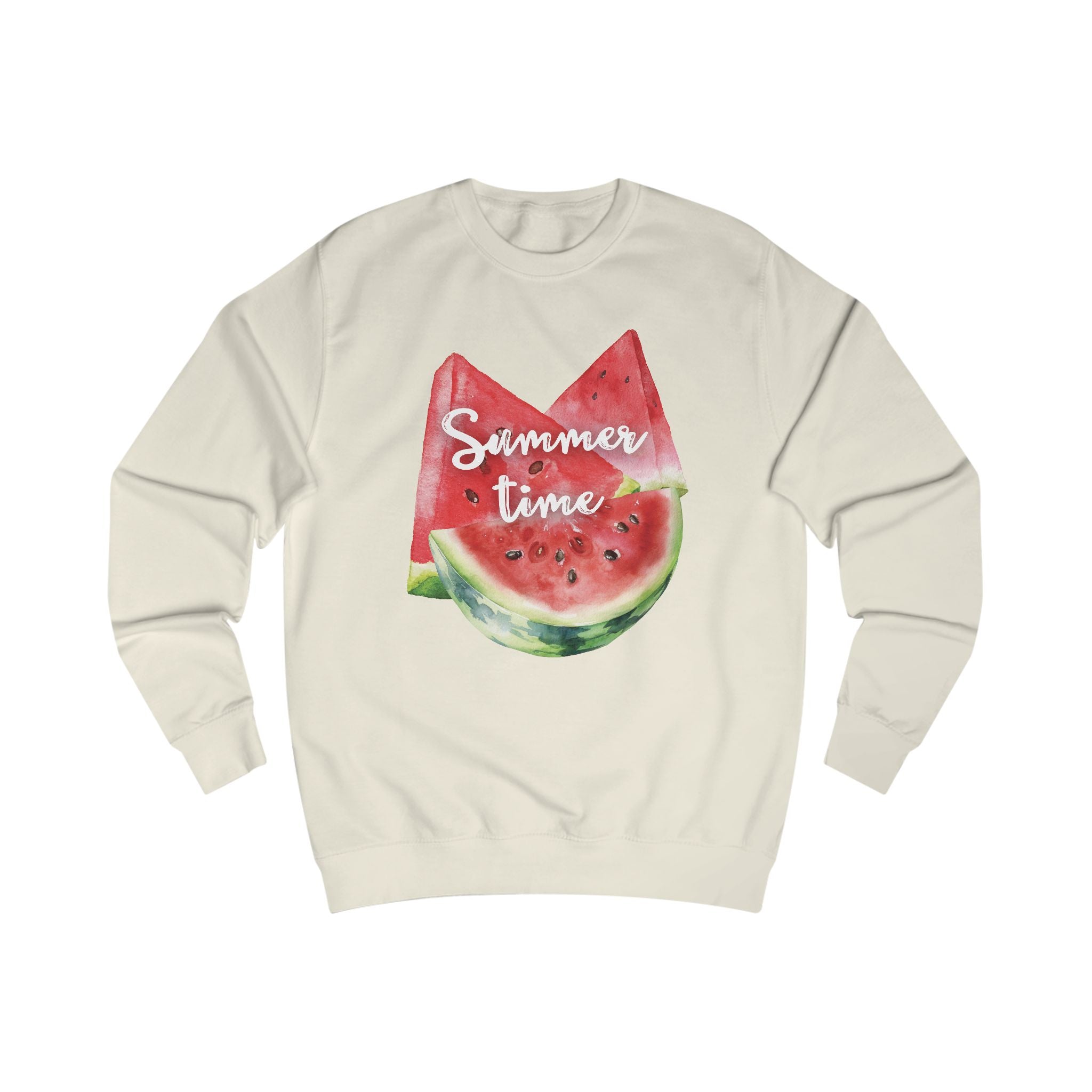 Summer Time Watermelon Unisex Sweatshirt | Cute Casual Apparel | Perfect for Vacation, Beach Days, Summer Parties, Outdoor Fun