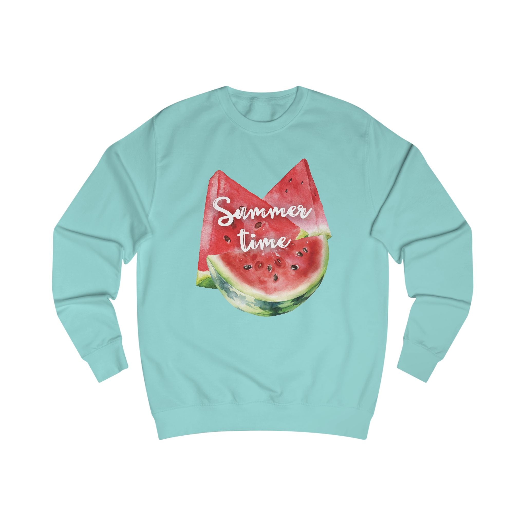 Summer Time Watermelon Unisex Sweatshirt | Cute Casual Apparel | Perfect for Vacation, Beach Days, Summer Parties, Outdoor Fun