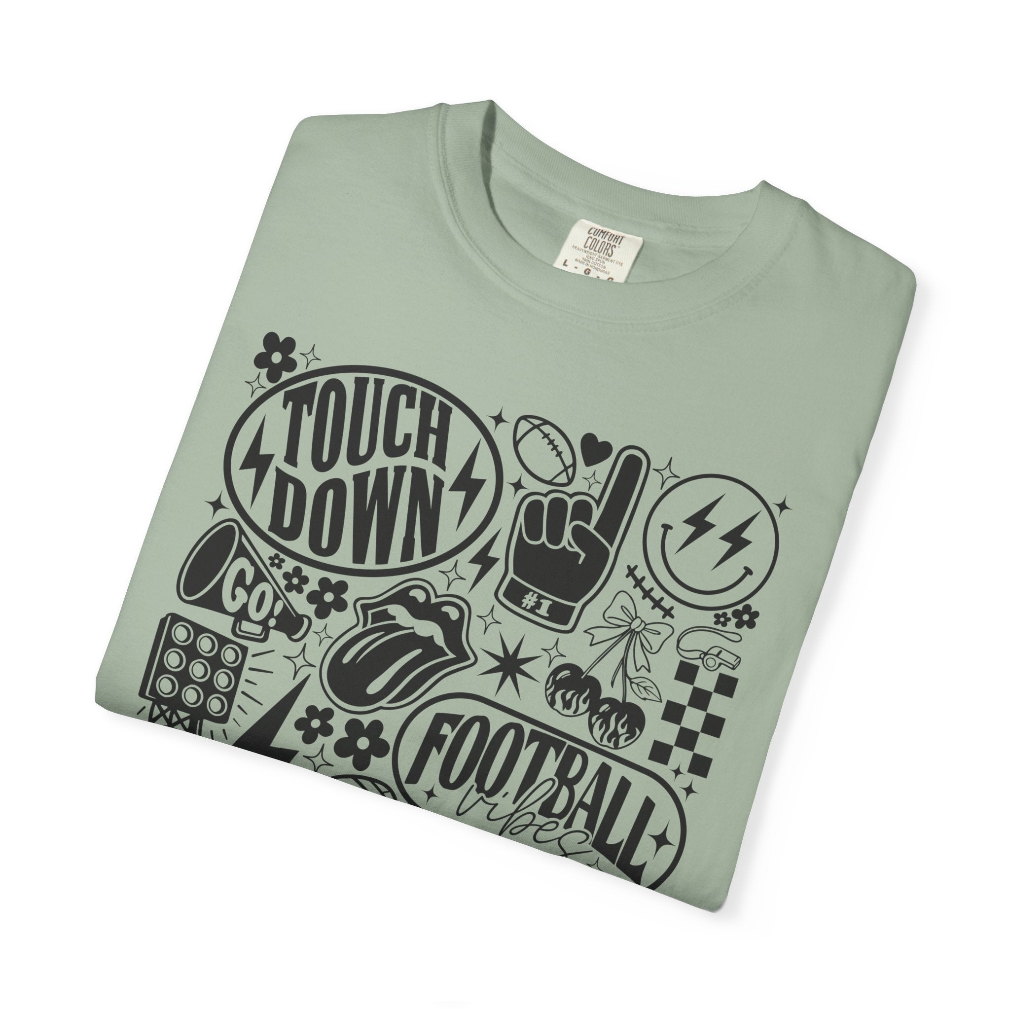 Football Game Day Comfort Colors Unisex Garment-Dyed 100% cotton T-shirtT-shirt, Unisex Sports Tee, Touchdown Apparel, Perfect for Tailgating, Gift for Sports Fans, Casual Wear