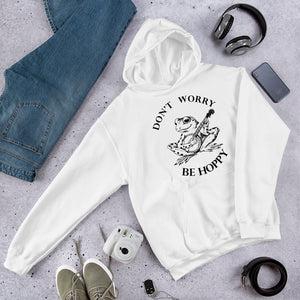 Don't Worry Be Hoppy Frog hoodie