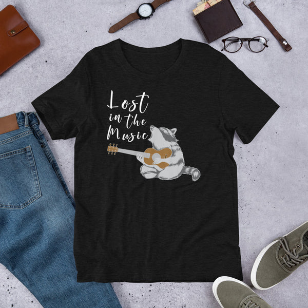 Lost in the Music Raccoon t-shirt