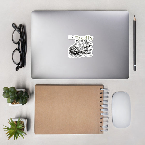 Life is Toadly awesome Toad Bubble-free sticker
