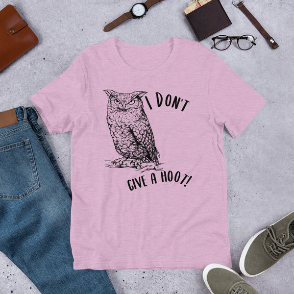 I Don't Give a Hoot! Owl t-shirt