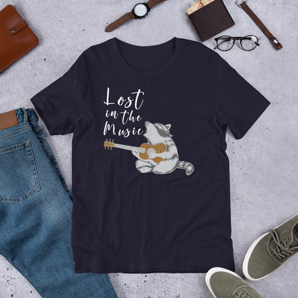 Lost in the Music Raccoon t-shirt