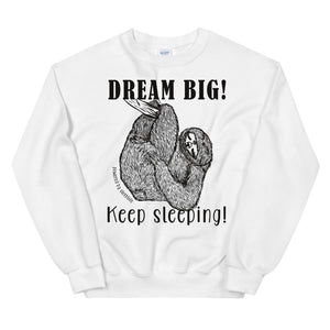 Dream Big! Keep Sleeping! Sloth sweatshirt