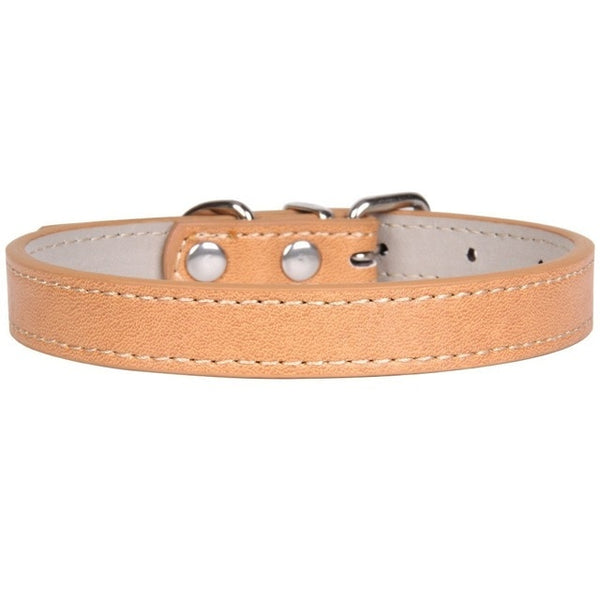 Soft Adjustable Leather Pet/Dog Collar